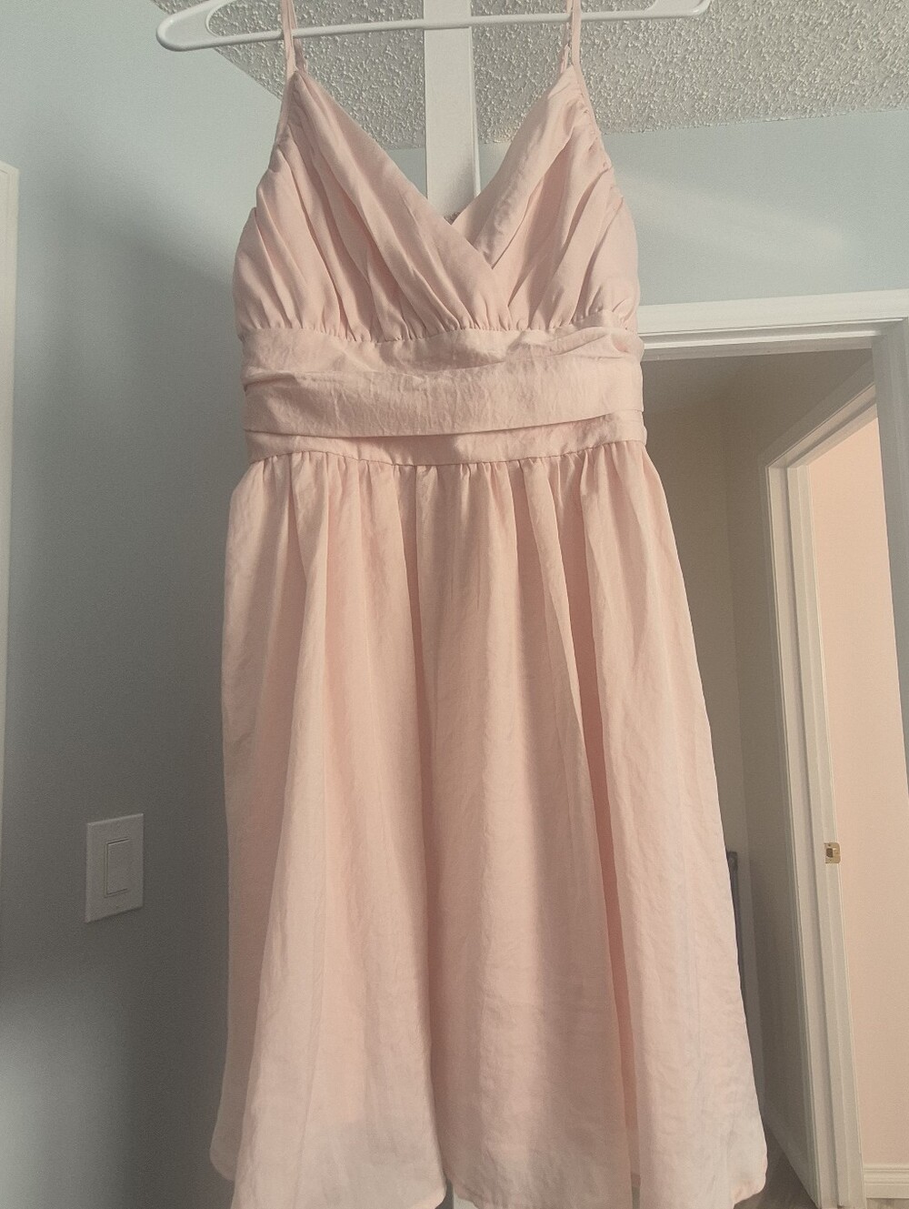 Girls' Soft Pink Spaghetti-Strap Dress
